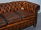 Whisky Brown Leather Chesterfield Club Sofa, 1900s, Image 5