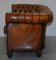 Whisky Brown Leather Chesterfield Club Sofa, 1900s, Image 17