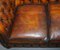 Canapé Chesterfield Club en Cuir Marron, 1900s 10