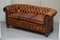 Whisky Brown Leather Chesterfield Club Sofa, 1900s 3