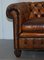 Whisky Brown Leather Chesterfield Club Sofa, 1900s 6