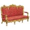 French Baroque Gold Giltwood Sofa, 1860s 1
