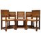 Honeycomb Oak Dining Chairs from Robert Mouseman Thompson, 1950s, Set of 6 1