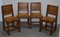 Honeycomb Oak Dining Chairs from Robert Mouseman Thompson, 1950s, Set of 6 3