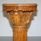 Corithian Pillar Jardiniere in Hardwood with Italian Marble Top, Image 6