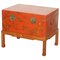 Mesa de centro con equipaje chinoiserie vintage pintada a mano con espacio de almacenamiento, Imagen 1