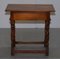 Large Hardwood Side Table with Single Drawer Campaign from Theodore Alexander, Image 13