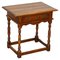 Large Hardwood Side Table with Single Drawer Campaign from Theodore Alexander, Image 1