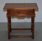 Large Hardwood Side Table with Single Drawer Campaign from Theodore Alexander 2