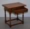 Large Hardwood Side Table with Single Drawer Campaign from Theodore Alexander 16