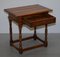 Large Hardwood Side Table with Single Drawer Campaign from Theodore Alexander, Image 16