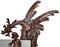 Very Large Hand Carved Wall Mirror with Putti Angel and Lights & Dragon, 1900s 6