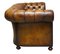 Canapé Chesterfield Club en Cuir Marron Teint à la Main, Angleterre, 1950s 13