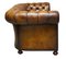 Englisches handgefärbtes englisches Chesterfield Club Sofa aus zigarrenbraunem Leder, 1950er 13