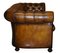 English Hand Dyed Cigar Brown Leather Chesterfield Club Sofa, 1960s, Image 14