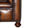 English Hand Dyed Cigar Brown Leather Chesterfield Club Sofa, 1960s 12