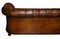 English Hand Dyed Cigar Brown Leather Chesterfield Club Sofa, 1960s, Image 16