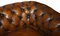 Sofá Chesterfield Club inglés de cuero marrón teñido a mano, años 60, Imagen 9