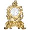Large French Gold Gilt & Bronze Decorative Mantle Clock, 1860s 1