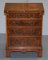 Sublime Burr Walnut Side Table Chest of Drawers with Butlers Serving Tray 2