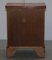 Sublime Burr Walnut Side Table Chest of Drawers with Butlers Serving Tray, Image 13