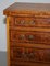 Sublime Burr Walnut Side Table Chest of Drawers with Butlers Serving Tray, Image 7