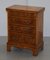 Sublime Burr Walnut Side Table Chest of Drawers with Butlers Serving Tray, Image 3