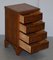 Georgian Style Burr Yew Wood Side Table Chest of Drawers, Image 9