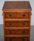 Georgian Style Burr Yew Wood Side Table Chest of Drawers, Image 4