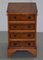 Georgian Style Burr Yew Wood Side Table Chest of Drawers, Image 2