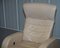 Cream Leather Recliner Armchair with Long Footrest, Image 6