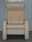 Cream Leather Recliner Armchair with Long Footrest 2