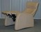 Cream Leather Recliner Armchair with Long Footrest 8