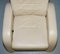 Cream Leather Recliner Armchair with Long Footrest 7