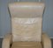 Cream Leather Recliner Armchair with Long Footrest, Image 5