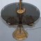 Gold Leaf Floral Painted & Smoked Glass Side Table with Built in Lamp 2