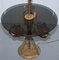 Gold Leaf Floral Painted & Smoked Glass Side Table with Built in Lamp, Image 2