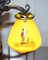 Bronze Bird & Wrought Iron Table Lamp with Painted Glass Shade, 1930s, Image 2