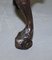 Antiker englischer handgefertigter georgianischer Fußhocker aus braunem Leder mit Klauenfüßen 9