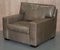 Large Gray Leather Armchairs, Set of 2 4