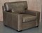 Large Gray Leather Armchairs, Set of 2 2