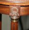 19th Century French Empire Hardwood Jardinière Stand with Leather Top & Brass 5