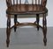 Antique Victorian English Elm & Ashwood Windsor Armchair, 19th Century, Image 12