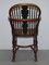 English Country House Burr Yew Wood & Elm Windsor Armchair, 1860s, Image 15