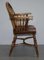 Antique Victorian Elm Hoop Back Windsor Armchair, 19th Century 13