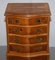 Small Burr Yew Wood Tallboy Chests of Drawers or Lamp Tables, Set of 2 5