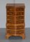 Small Burr Yew Wood Tallboy Chests of Drawers or Lamp Tables, Set of 2 3
