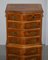 Small Burr Yew Wood Tallboy Chests of Drawers or Lamp Tables, Set of 2 14