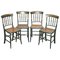 Regency Hand Painted Rattan Bergere Chairs, 1810s, Set of 4 1