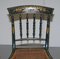 Handbemalte Regency Bergère Stühle aus Rattan, 1810er, 4er Set 17